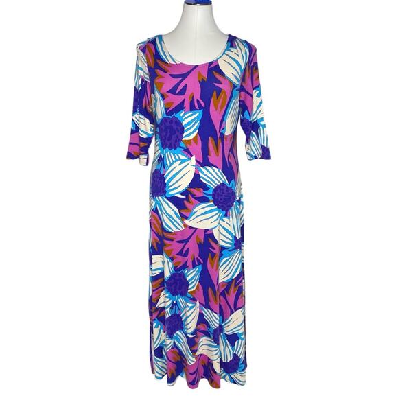 Soft Surroundings Serena Maxi Nazarine Blue Multi - Picture 2 of 11